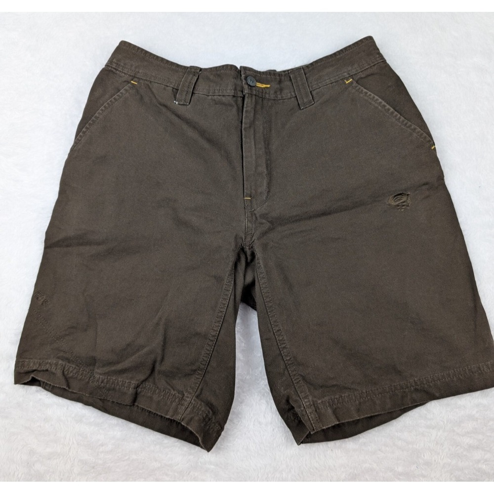 Mountain Hardwear Shorts Men's 30x9 Brown Canvas Chino Outdoors Hiking‎